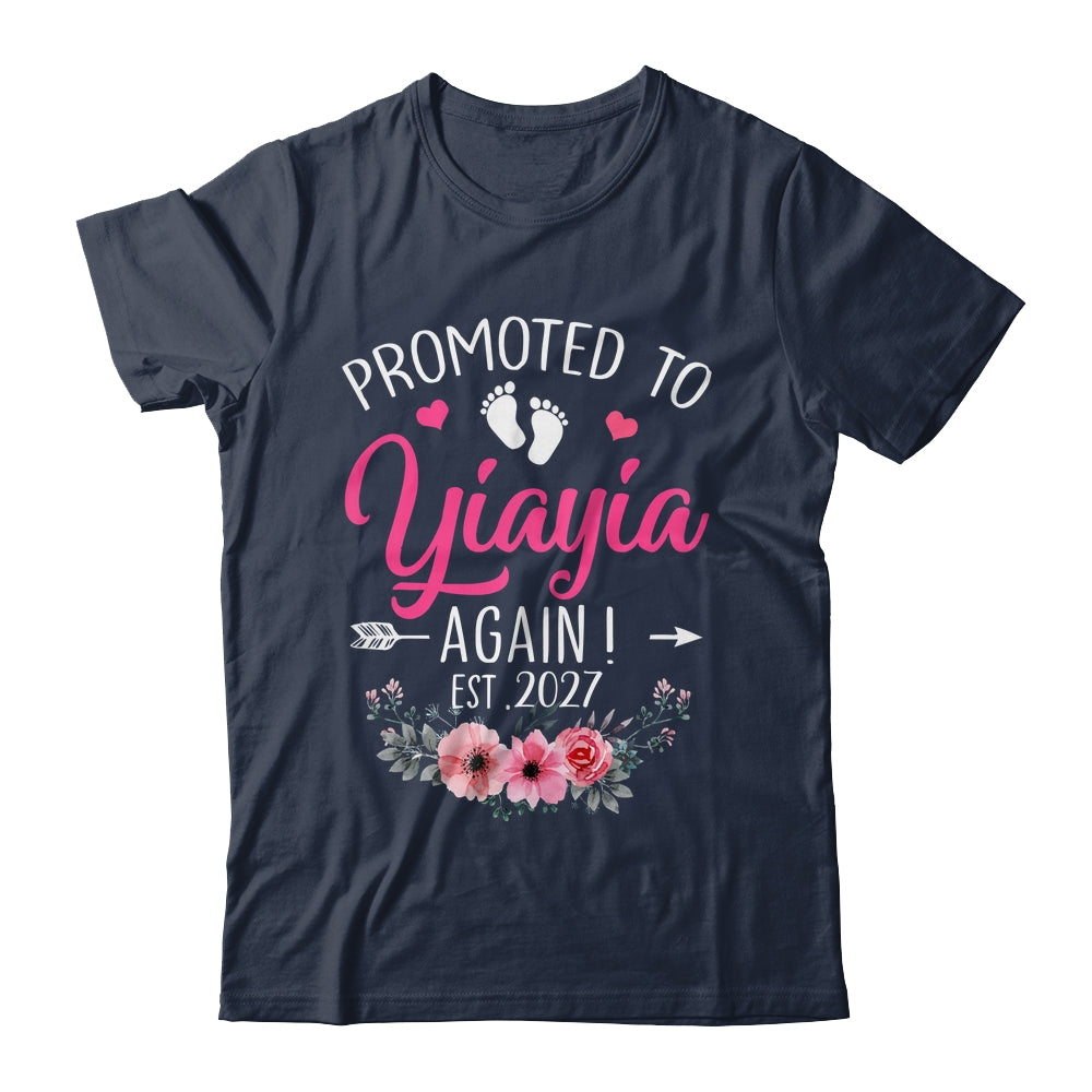 Promoted To Yiayia Again Est 2027 Mothers Day Shirt & Tank Top | siriusteestore