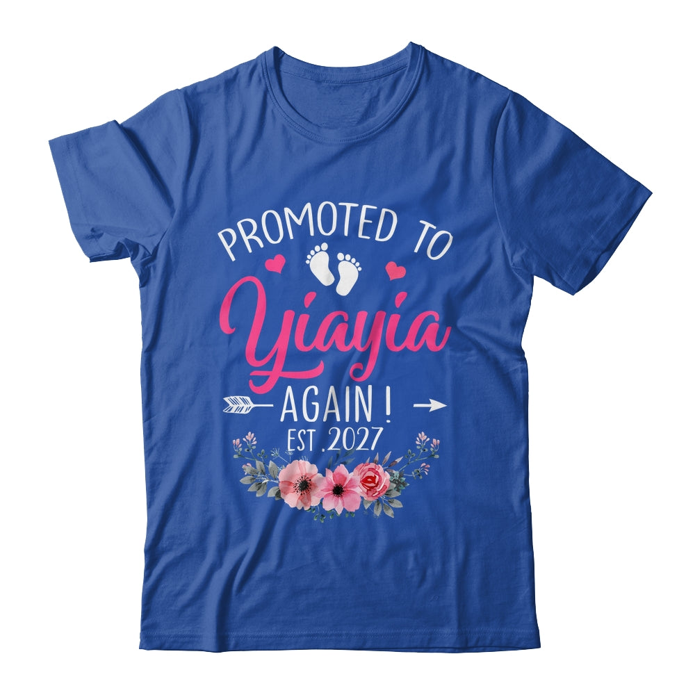 Promoted To Yiayia Again Est 2027 Mothers Day Shirt & Tank Top | siriusteestore