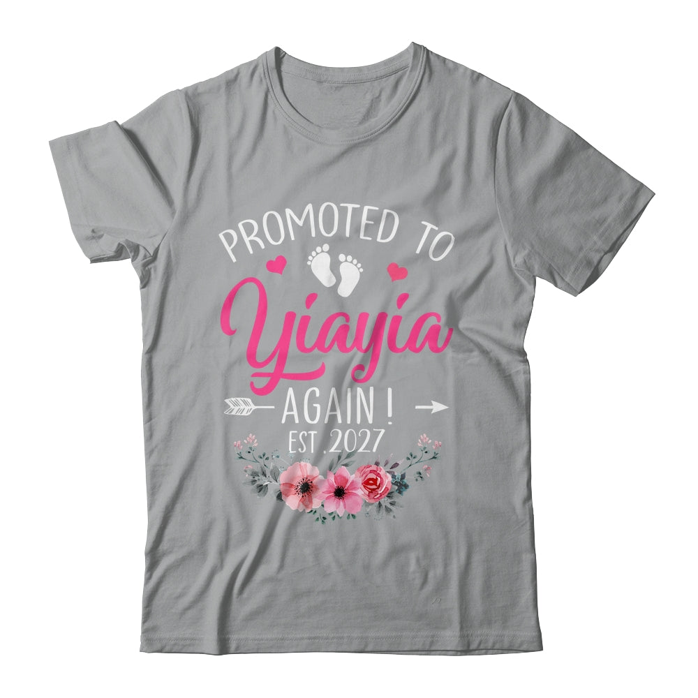 Promoted To Yiayia Again Est 2027 Mothers Day Shirt & Tank Top | siriusteestore