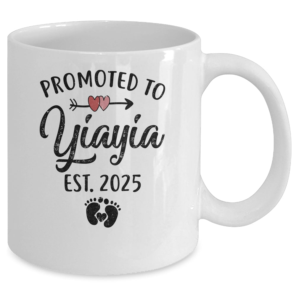 Promoted To Yiayia Est 2025 First Time Mothers Day Mug | siriusteestore