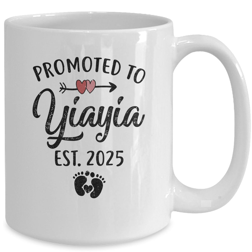 Promoted To Yiayia Est 2025 First Time Mothers Day Mug | siriusteestore