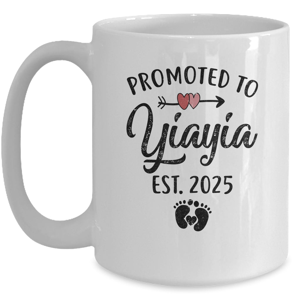 Promoted To Yiayia Est 2025 First Time Mothers Day Mug | siriusteestore
