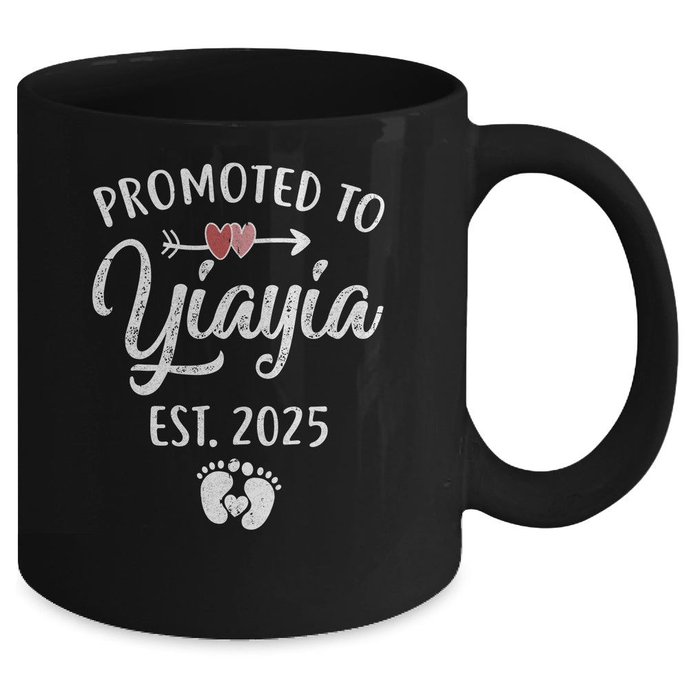 Promoted To Yiayia Est 2025 Funny First Time Mothers Day Mug | siriusteestore