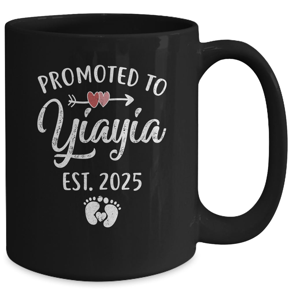 Promoted To Yiayia Est 2025 Funny First Time Mothers Day Mug | siriusteestore