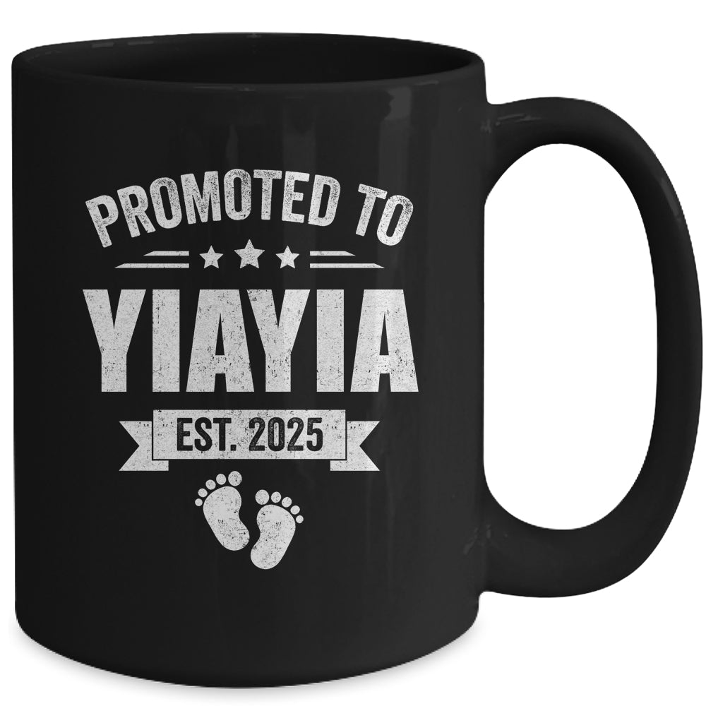 Promoted To Yiayia Est 2025 Mothers Day First Time New Mug | siriusteestore