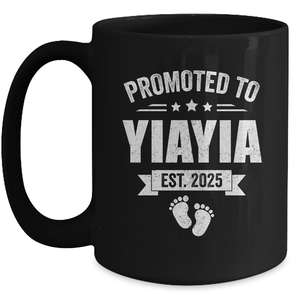 Promoted To Yiayia Est 2025 Mothers Day First Time New Mug | siriusteestore