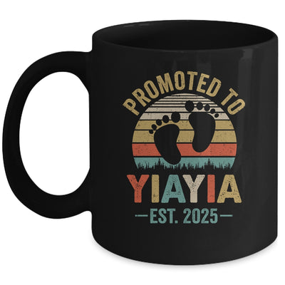 Promoted To Yiayia Est 2025 Mothers Day Vintage Mug | siriusteestore