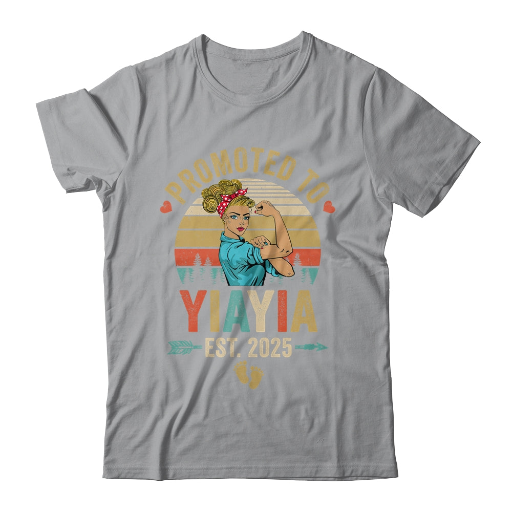 Promoted To Yiayia Est 2025 Retro First Time Yiayia Shirt & Tank Top | siriusteestore