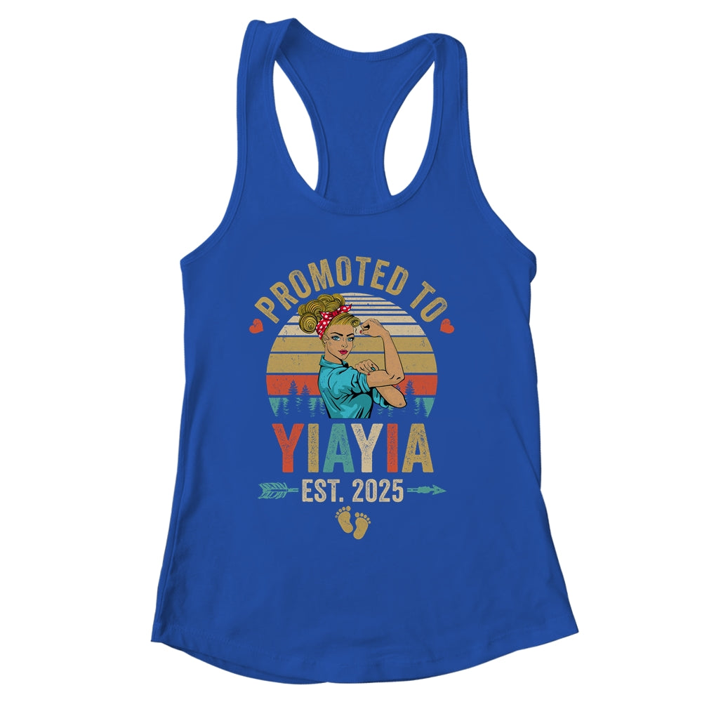 Promoted To Yiayia Est 2025 Retro First Time Yiayia Shirt & Tank Top | siriusteestore