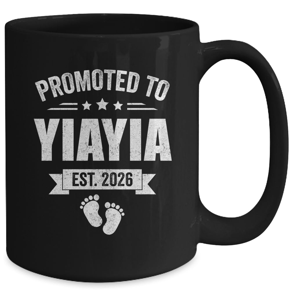 Promoted To Yiayia Est 2026 Mothers Day First Time New Mug | siriusteestore