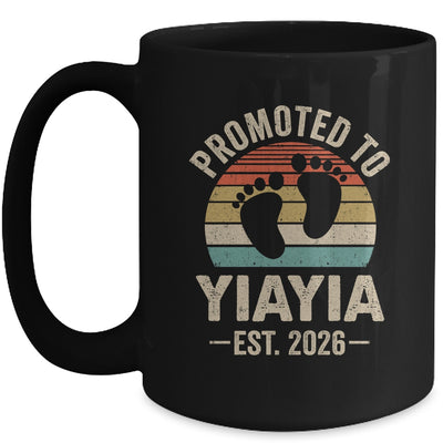 Promoted To Yiayia Est 2026 Mothers Day Vintage Mug | siriusteestore