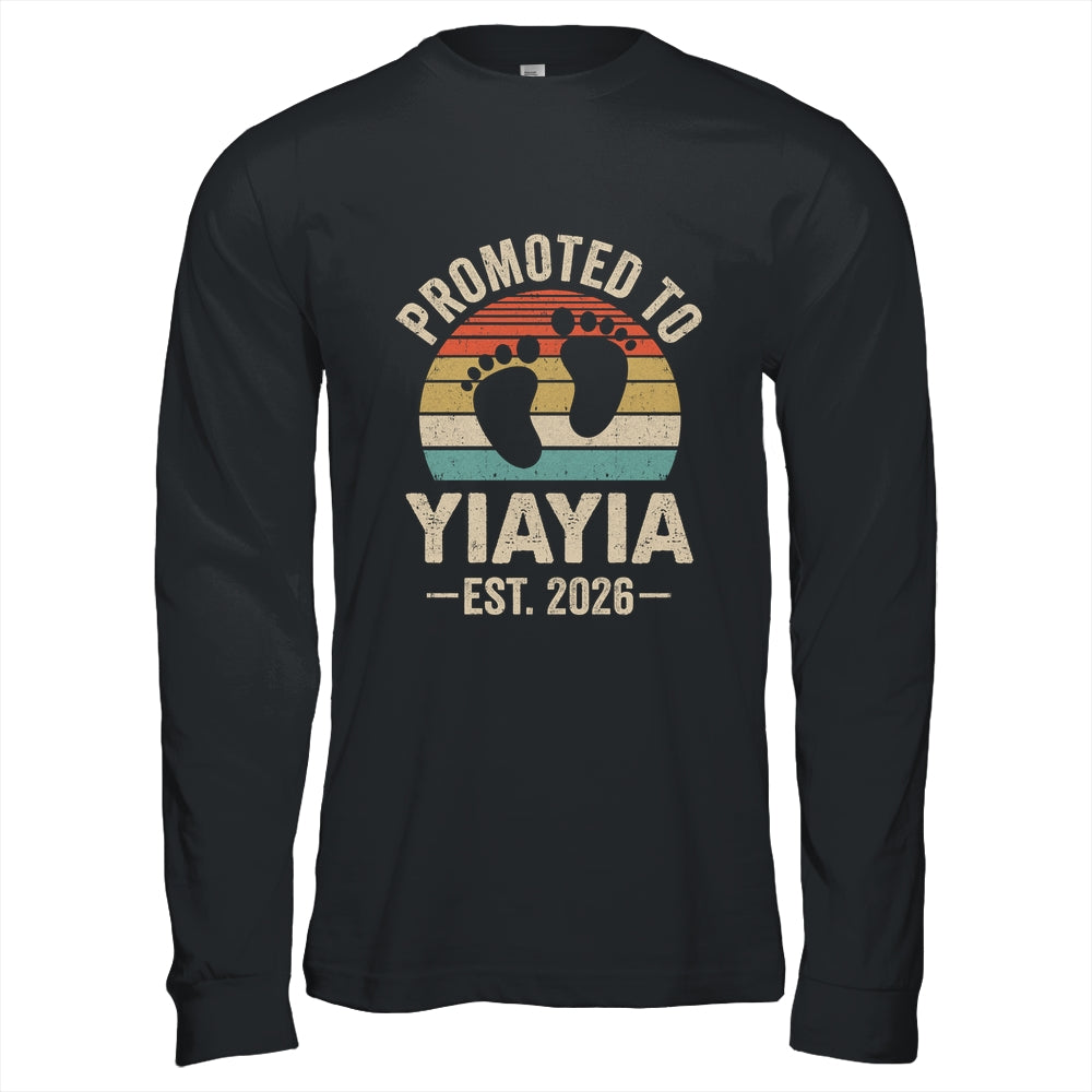Promoted To Yiayia Est 2026 Mothers Day Vintage Shirt & Hoodie | siriusteestore