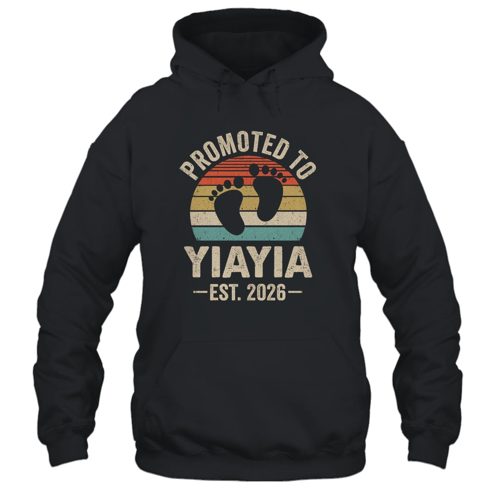 Promoted To Yiayia Est 2026 Mothers Day Vintage Shirt & Hoodie | siriusteestore