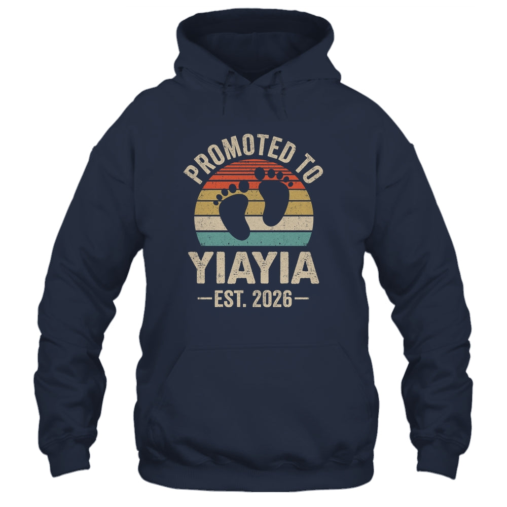 Promoted To Yiayia Est 2026 Mothers Day Vintage Shirt & Hoodie | siriusteestore
