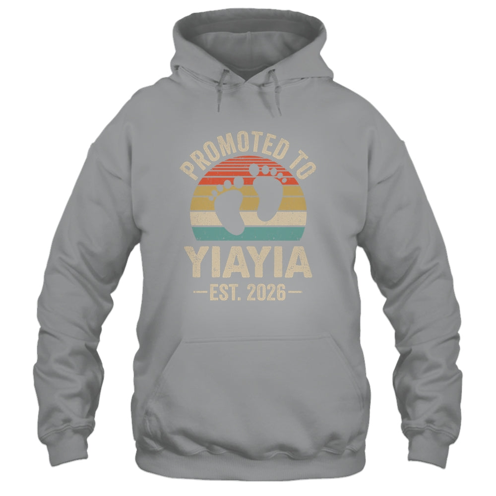 Promoted To Yiayia Est 2026 Mothers Day Vintage Shirt & Hoodie | siriusteestore