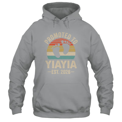 Promoted To Yiayia Est 2026 Mothers Day Vintage Shirt & Hoodie | siriusteestore