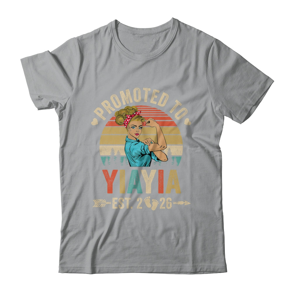 Promoted To Yiayia Est 2026 Retro First Time Yiayia Shirt & Tank Top | siriusteestore