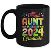 Proud Aunt Of A Class Of 2024 Graduate Senior 24 Tie Dye Mug | siriusteestore