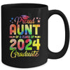 Proud Aunt Of A Class Of 2024 Graduate Senior 24 Tie Dye Mug | siriusteestore
