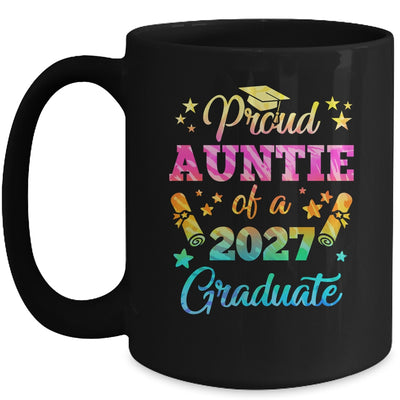 Proud Auntie Of A Class Of 2027 Graduate Senior 26 Tie Dye Mug | siriusteestore