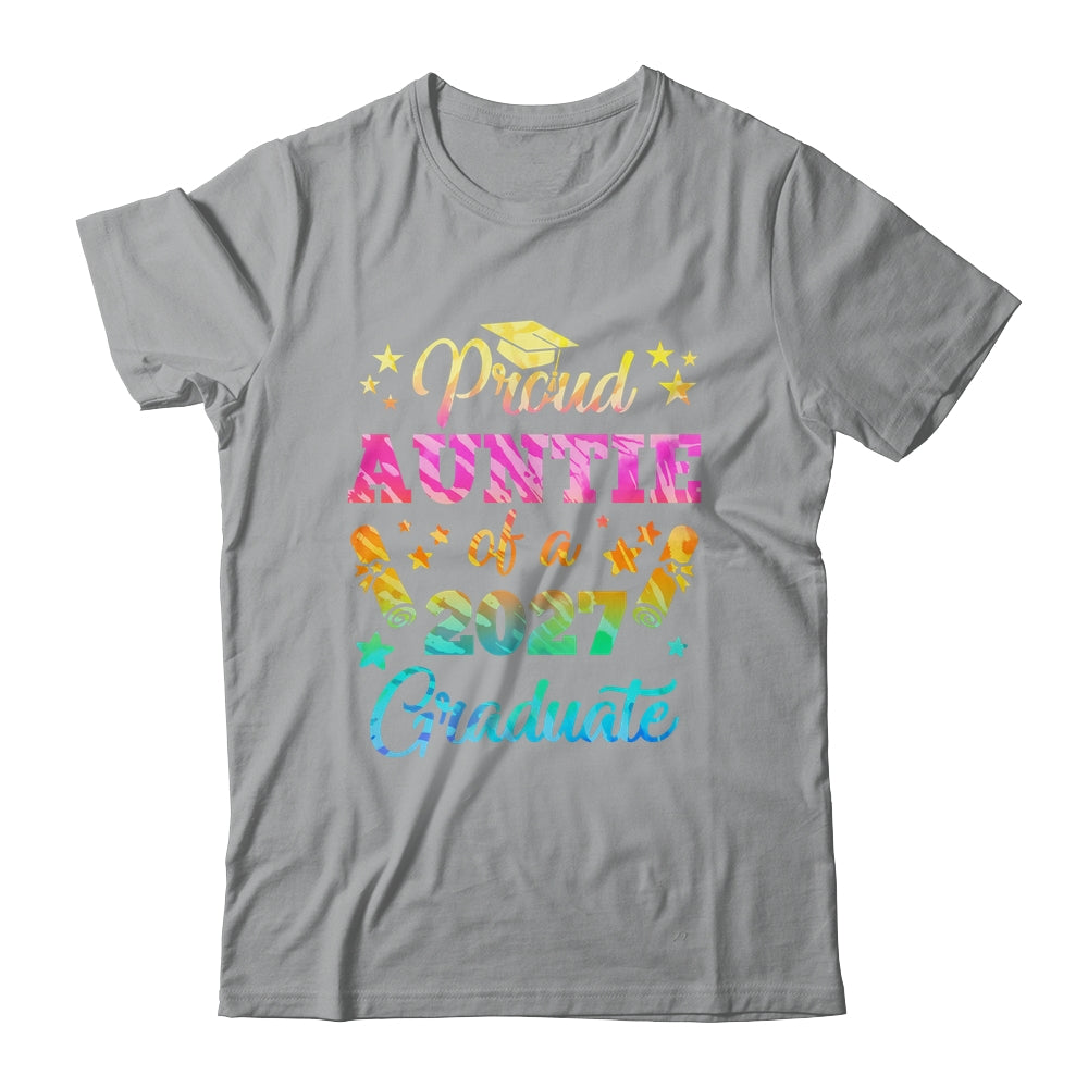 Proud Auntie Of A Class Of 2027 Graduate Senior 26 Tie Dye Shirt & Hoodie | siriusteestore