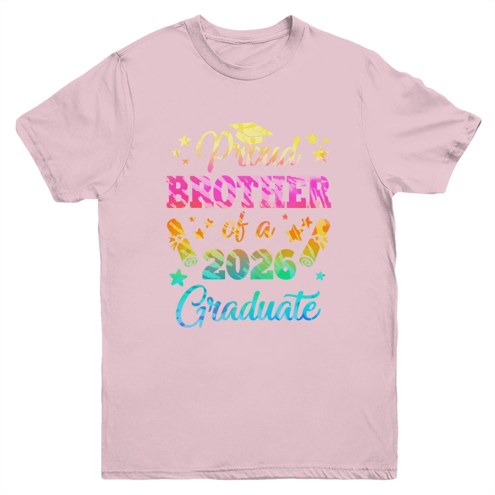 Proud Brother Of A Class Of 2026 Graduate Senior 26 Tie Dye Youth Shirt | siriusteestore
