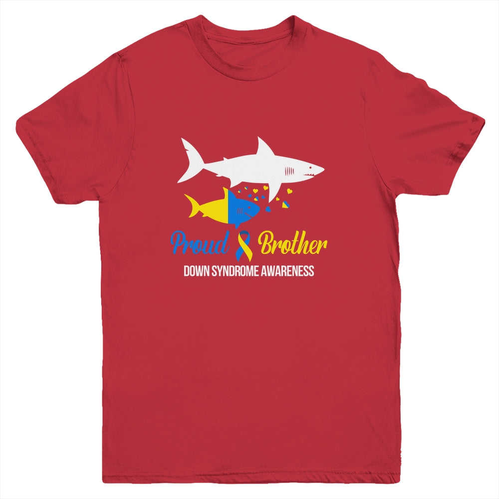 Proud Brother World Down Syndrome Awareness Day Shark T21 Youth Shirt | siriusteestore