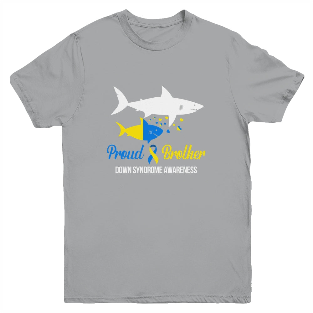 Proud Brother World Down Syndrome Awareness Day Shark T21 Youth Shirt | siriusteestore