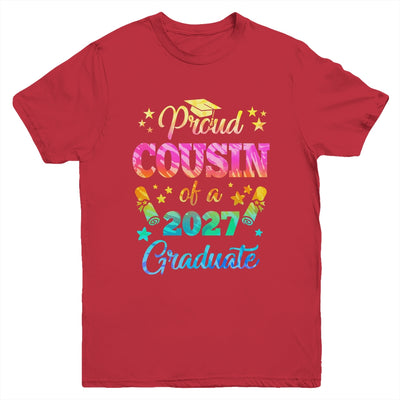 Proud Cousin Of A Class Of 2027 Graduate Senior 27 Tie Dye Youth Shirt | siriusteestore