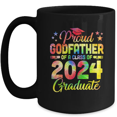 Proud Godfather Of A Class Of 2024 Graduate Senior 24 Tie Dye Mug | siriusteestore