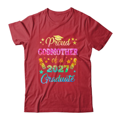 Proud Godmother Of A Class Of 2027 Graduate Senior 26 Tie Dye Shirt & Hoodie | siriusteestore