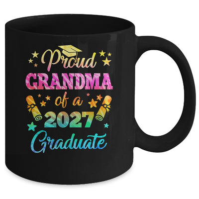 Proud Grandma Of A Class Of 2027 Graduate Senior 26 Tie Dye Mug | siriusteestore