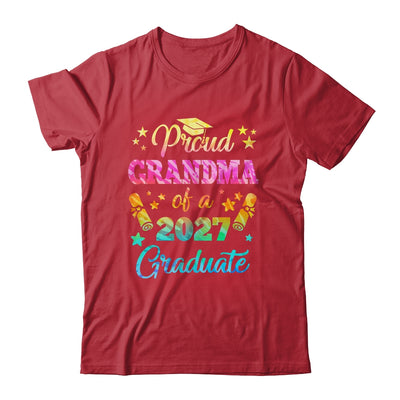 Proud Grandma Of A Class Of 2027 Graduate Senior 26 Tie Dye Shirt & Hoodie | siriusteestore
