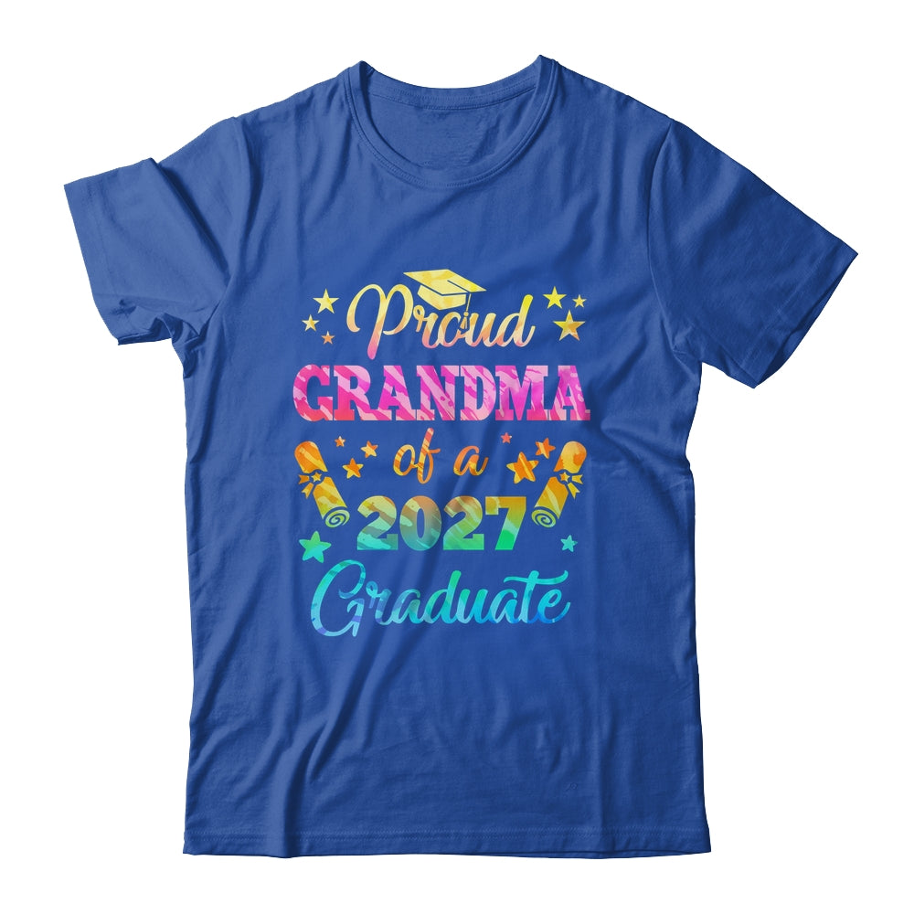 Proud Grandma Of A Class Of 2027 Graduate Senior 26 Tie Dye Shirt & Hoodie | siriusteestore