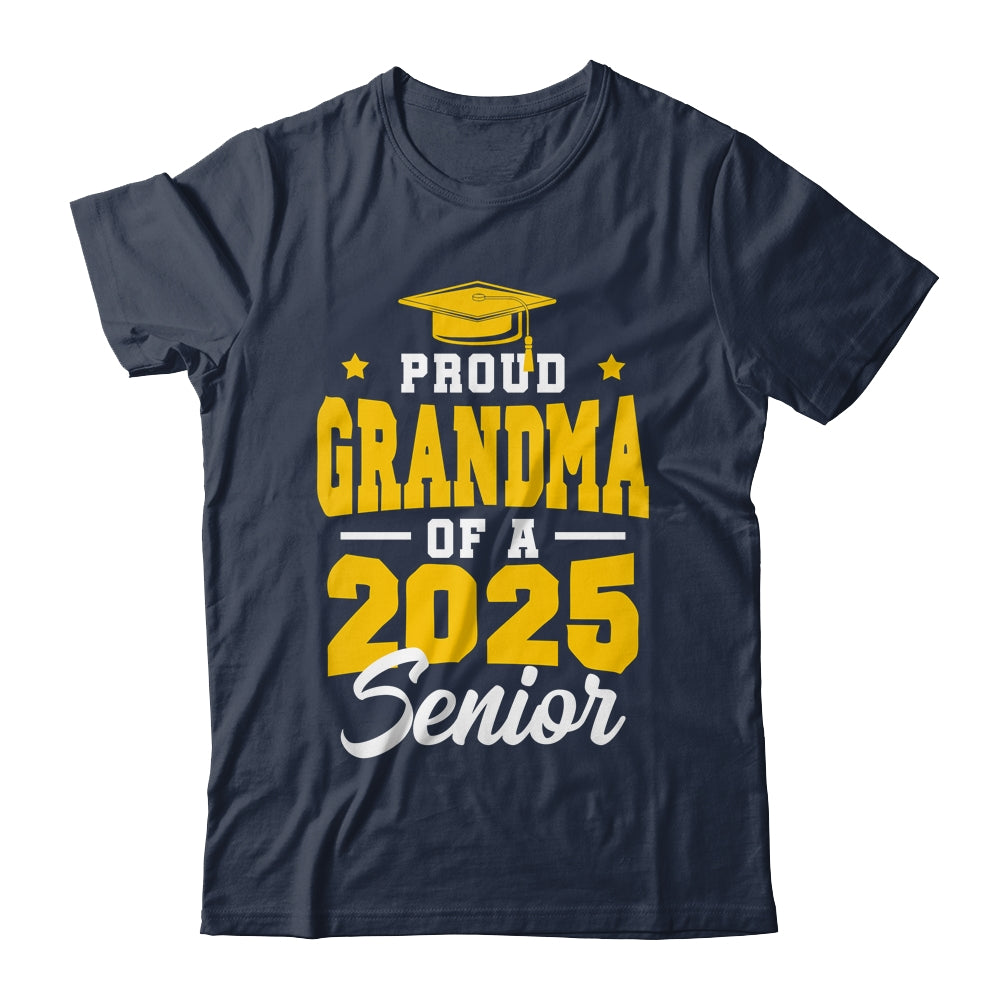 Proud Grandma Of A Senior Class Of 2025 Senior 2025 Golden Shirt & Hoodie | siriusteestore
