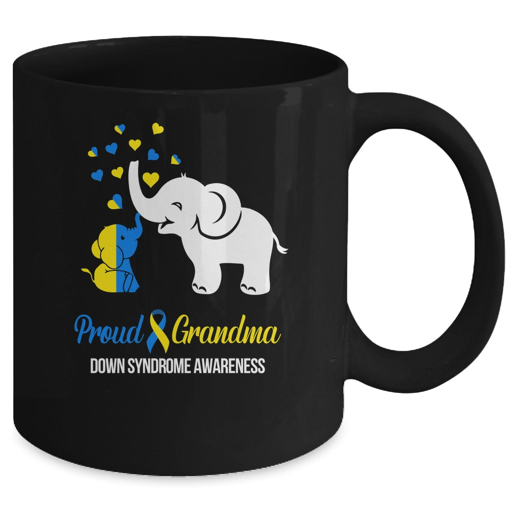 Proud Grandma World Down Syndrome Awareness Day Elephant T21 Mug | siriusteestore