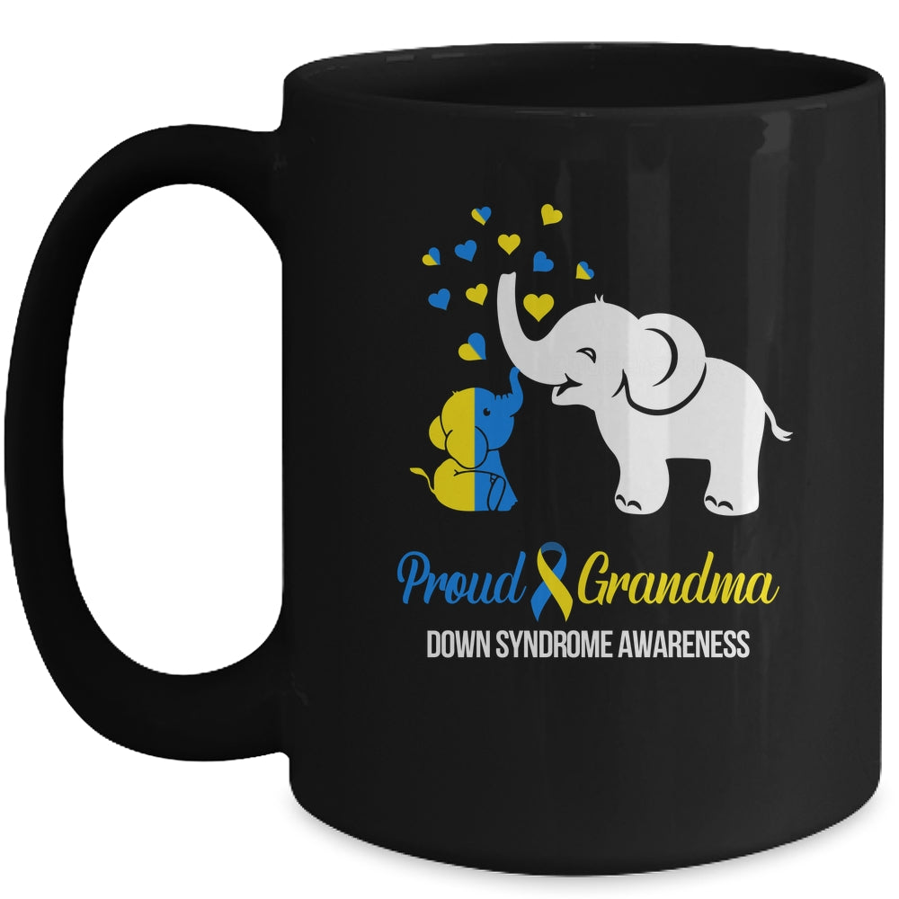 Proud Grandma World Down Syndrome Awareness Day Elephant T21 Mug | siriusteestore