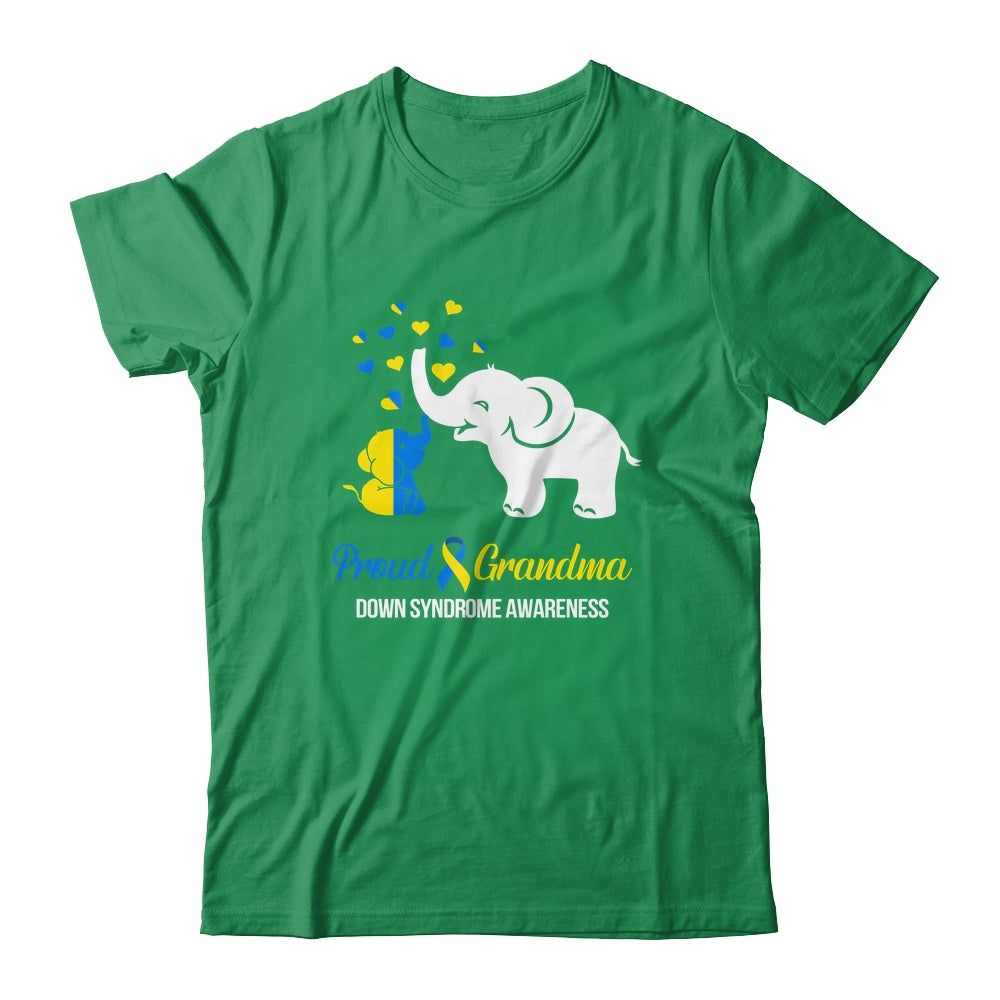 Proud Grandma World Down Syndrome Awareness Day Elephant T21 Shirt & Hoodie | siriusteestore