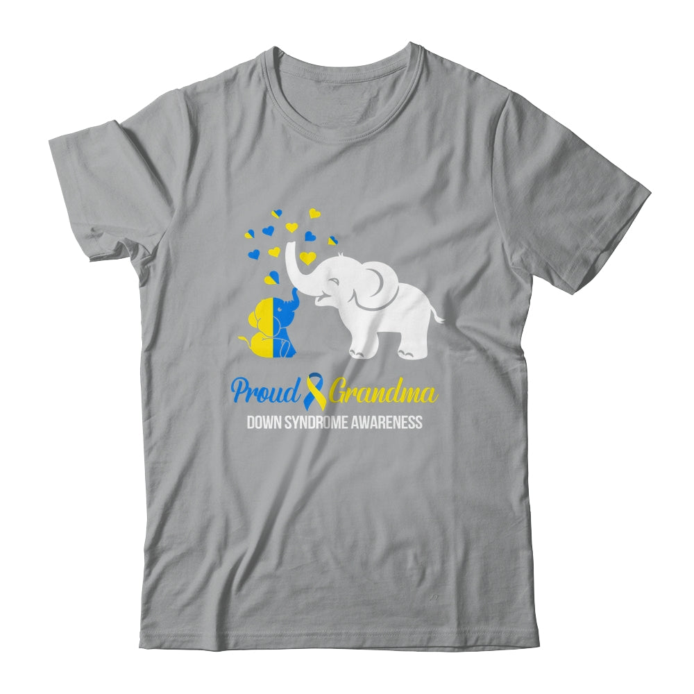 Proud Grandma World Down Syndrome Awareness Day Elephant T21 Shirt & Hoodie | siriusteestore