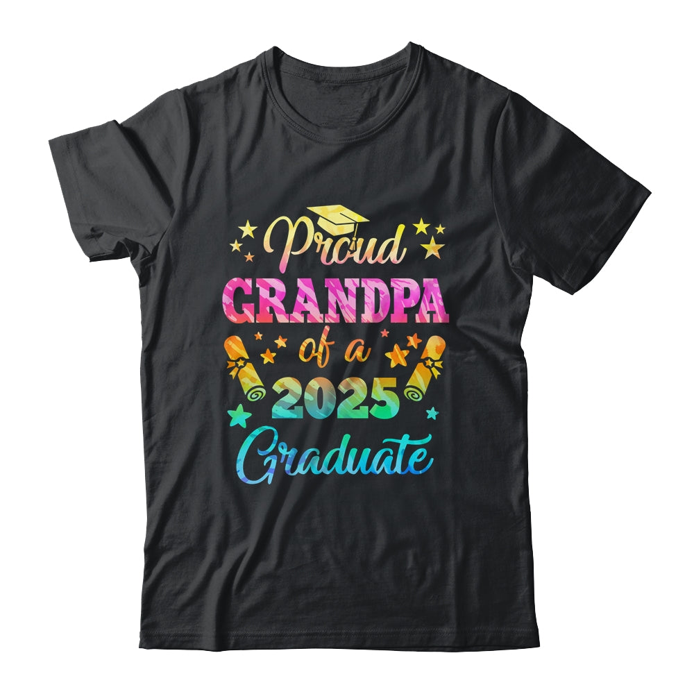 Proud Grandpa Of A Class Of 2025 Graduate Senior 25 Tie Dye Shirt & Hoodie | siriusteestore