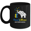 Proud Mama World Down Syndrome Awareness Day Elephant T21 Mug | siriusteestore