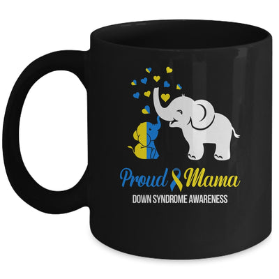 Proud Mama World Down Syndrome Awareness Day Elephant T21 Mug | siriusteestore