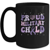 Proud Military Child Groovy Purple Up For Military Kids Mug | siriusteestore