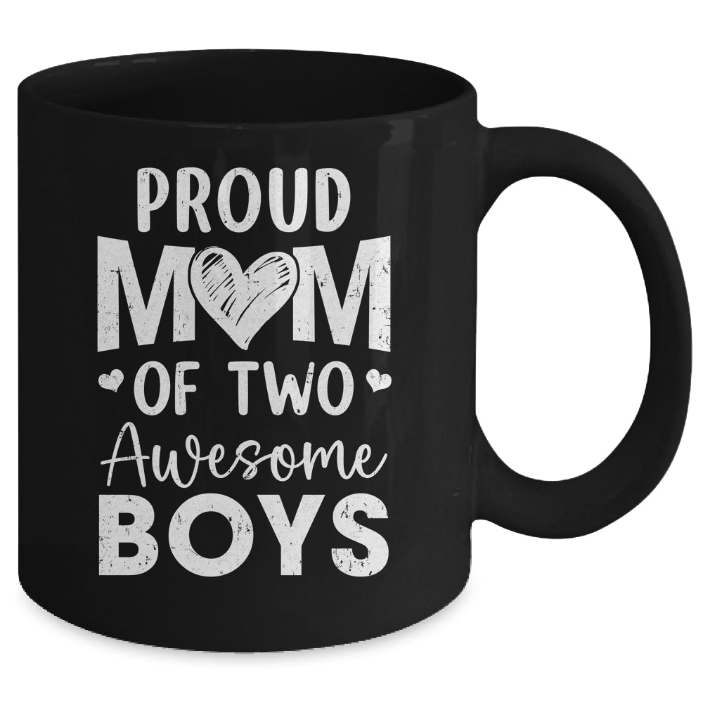 Proud Mom Of 2 Boys Awesome Two Sons Mother's Day Mug | siriusteestore