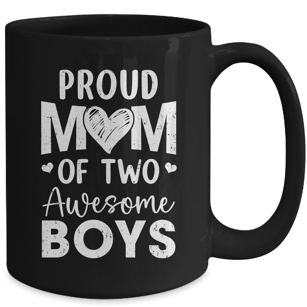 Proud Mom Of 2 Boys Awesome Two Sons Mother's Day Mug | siriusteestore