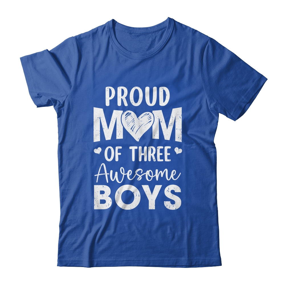 Proud Mom Of 3 Boys Awesome Three Sons Mother's Day Shirt & Tank Top | siriusteestore
