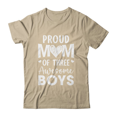 Proud Mom Of 3 Boys Awesome Three Sons Mother's Day Shirt & Tank Top | siriusteestore