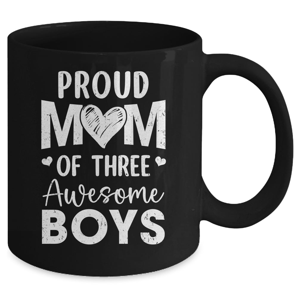 Proud Mom Of 3 Boys Awesome Three Sons Mother's Day Mug | siriusteestore