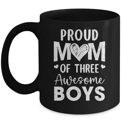 Proud Mom Of 3 Boys Awesome Three Sons Mother's Day Mug | siriusteestore