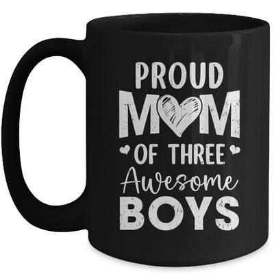 Proud Mom Of 3 Boys Awesome Three Sons Mother's Day Mug | siriusteestore